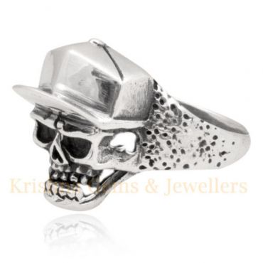 Sterling Silver Skull Cap Ring
