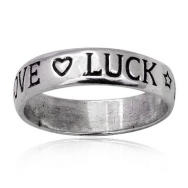 Sterling Silver Luck Band
