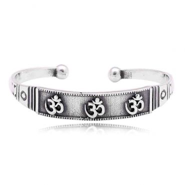 Sterling Silver Divine Om Cuff