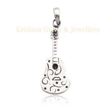 Sterling Silver Guitar Pendent