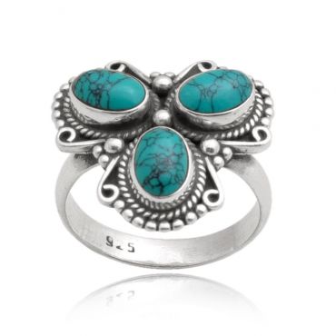 925 Sterling Silver Turquoise Ring | Engagement & Wedding Rings