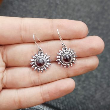 White Topaz Earrings in 925 Sterling Silver , Gemstone Earrings , buy Flower Earrings, Wedding Earrings , Silver Earrings Handmade earring