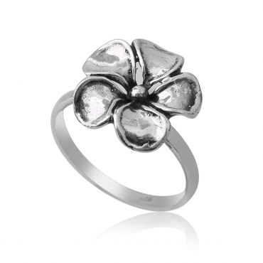 Sterling Silver Flower Blossom Ring