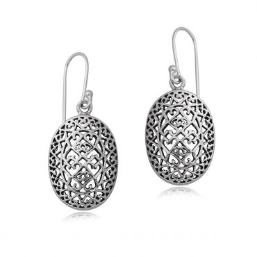 Sterling Silver Optimistic Oval Earring