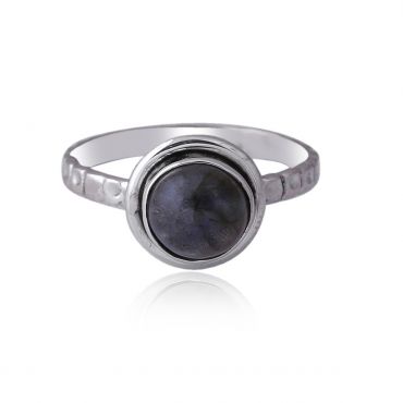 Labradorite Southwestern Style Wholesale Ring 7mm Round Shape Small Ring