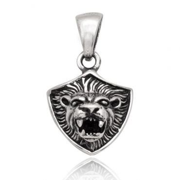 Sterling Silver Roaring Lion Pendent