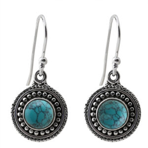 Dotted Turquoise Earring in 92.5 Sterling Silver