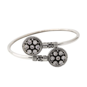 Round Flexible Bangle in Sterling Silver